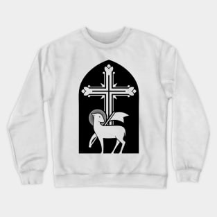 Lamb of God and crucifixion cross. Crewneck Sweatshirt